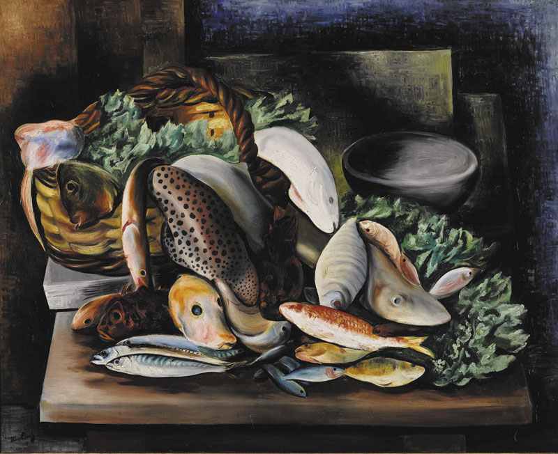 Moise Kisling - Still life fish - 1929